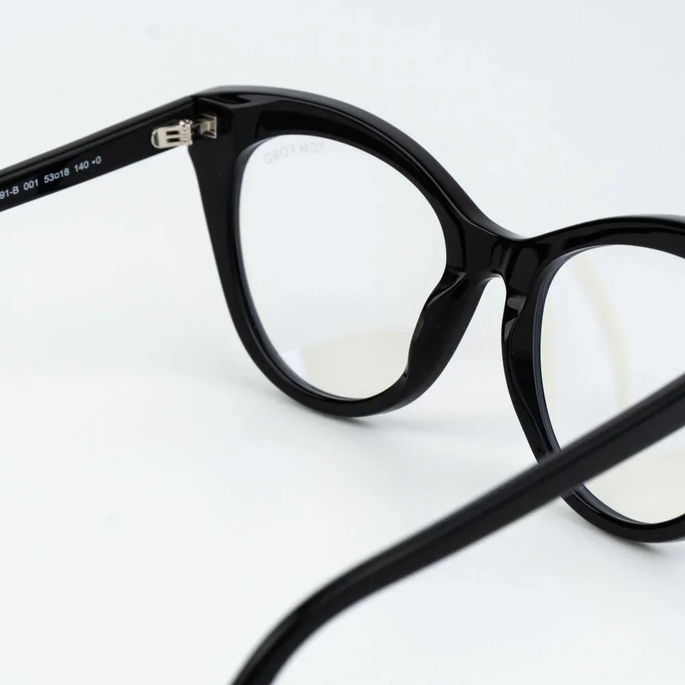 Tom Ford Women Eyeglasses Black Cat Eye FT6091-B 001 NEW AUTHENTIC